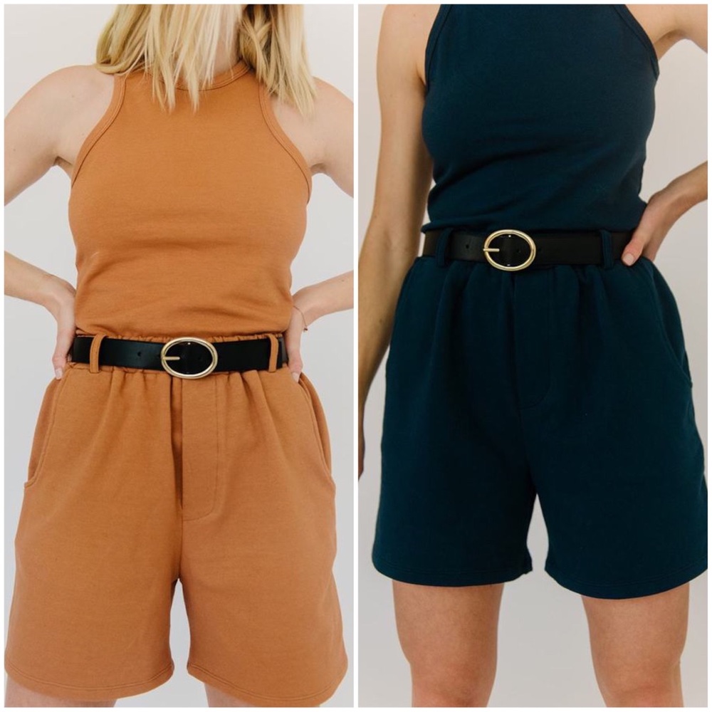 James Street Co Razor Tank and Shorts Set in Midnight